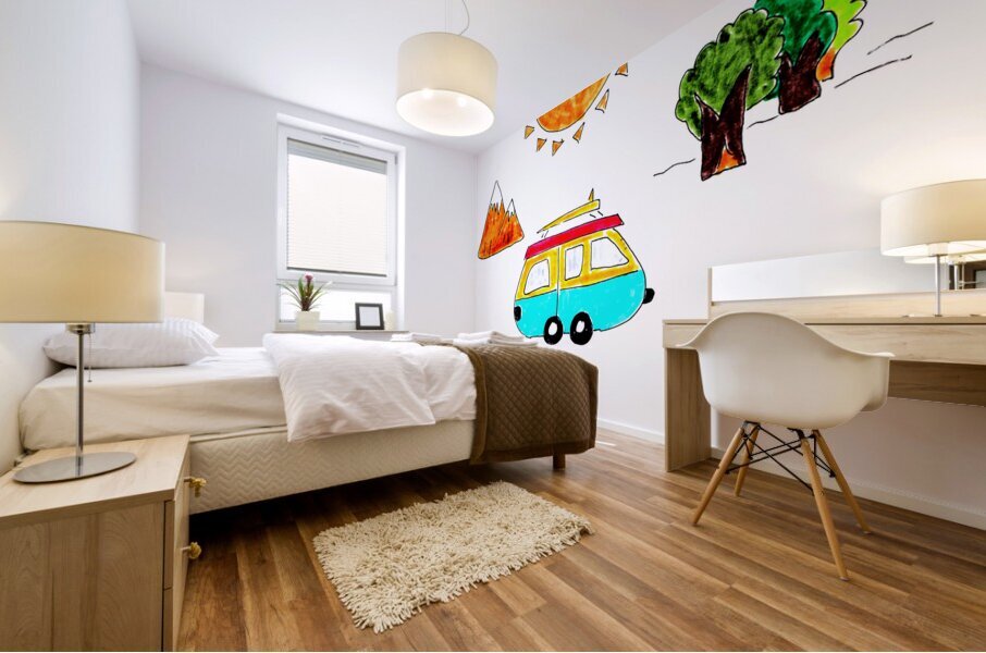 Abstract Sunny Days Mural print