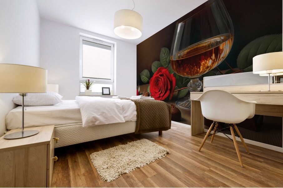 Brandy Chocolates and Roses Mural print
