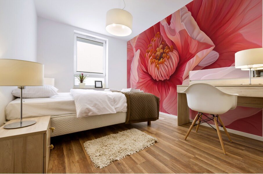 Blooming Coral Heart 2P9H7N 69 Mural print