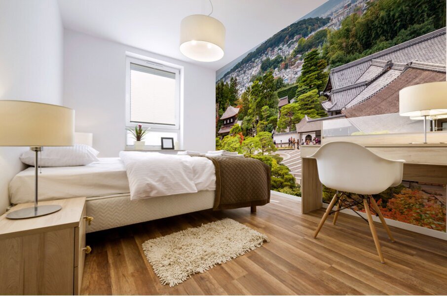 Ginkaku ji Temple and Gardens Kyoto Japan Mural print