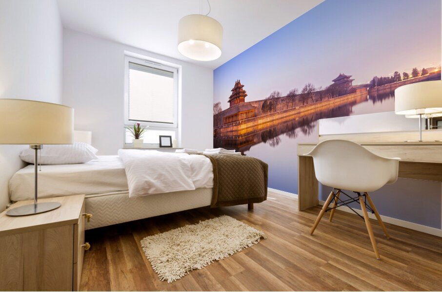 Wall and Moat Forbidden City Beijing Mural print