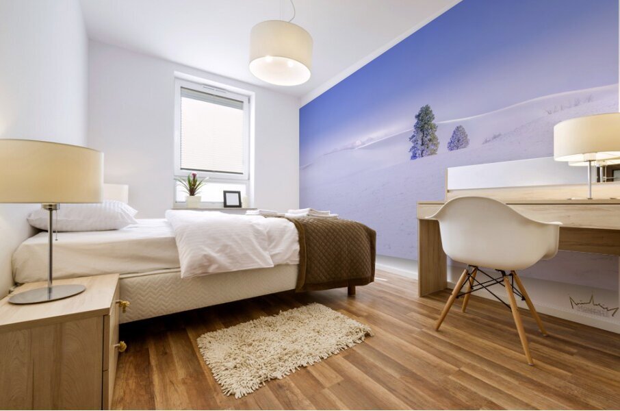 Winter Hues and Trees Mural print
