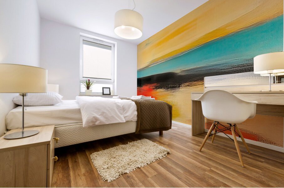 Abstract Land and Sea Mural print