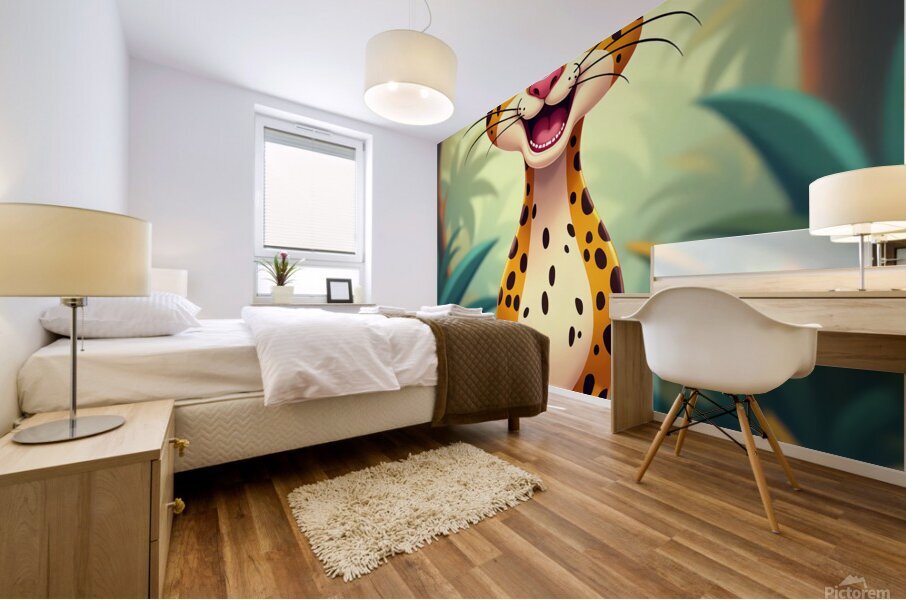 Playful Leopard Cub Mural print