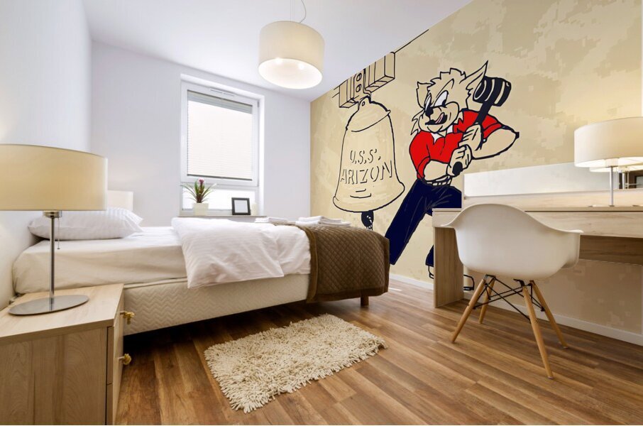 1950s Arizona Wildcat Cartoon Art Mural print