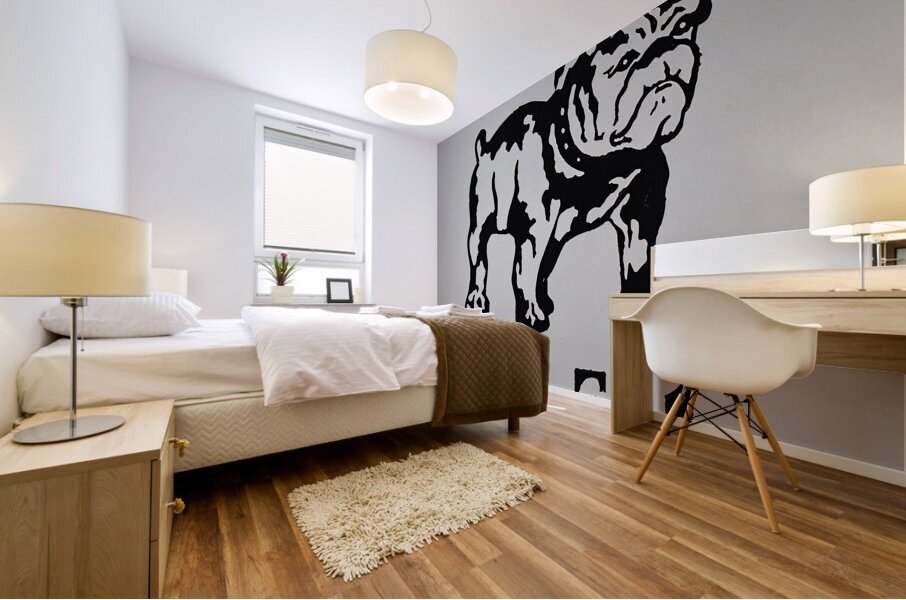 1951 Bulldog Art Mural print