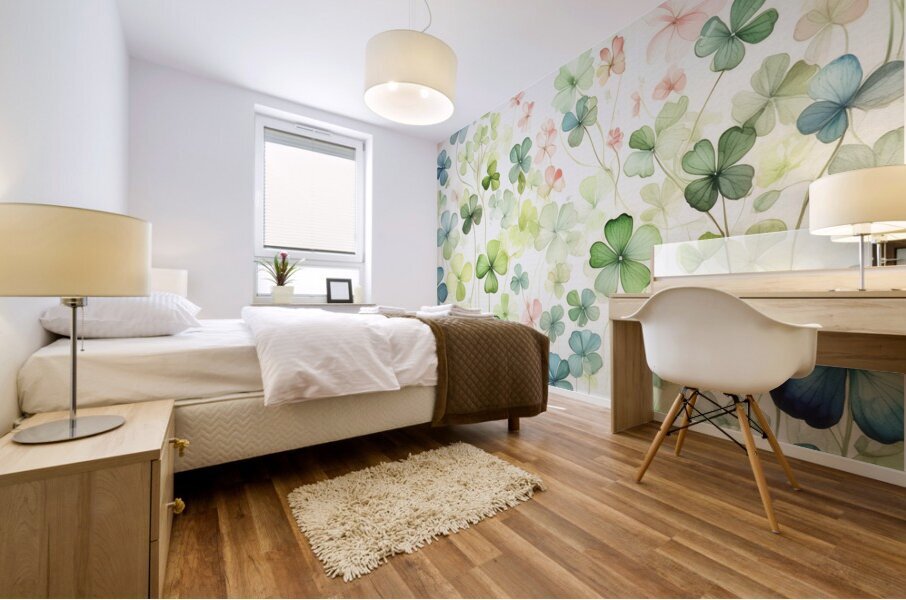 Clover All Over a Focus Wall Mural print