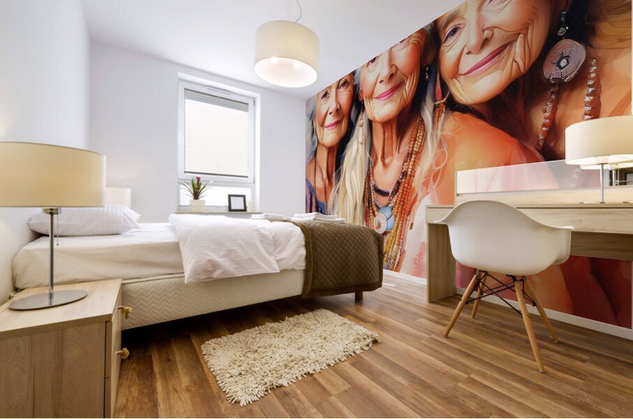 Besties Forever Wrinkles and All Mural print