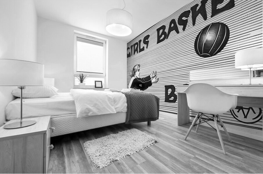 Early 1900s Girls Basketball Art Mural print