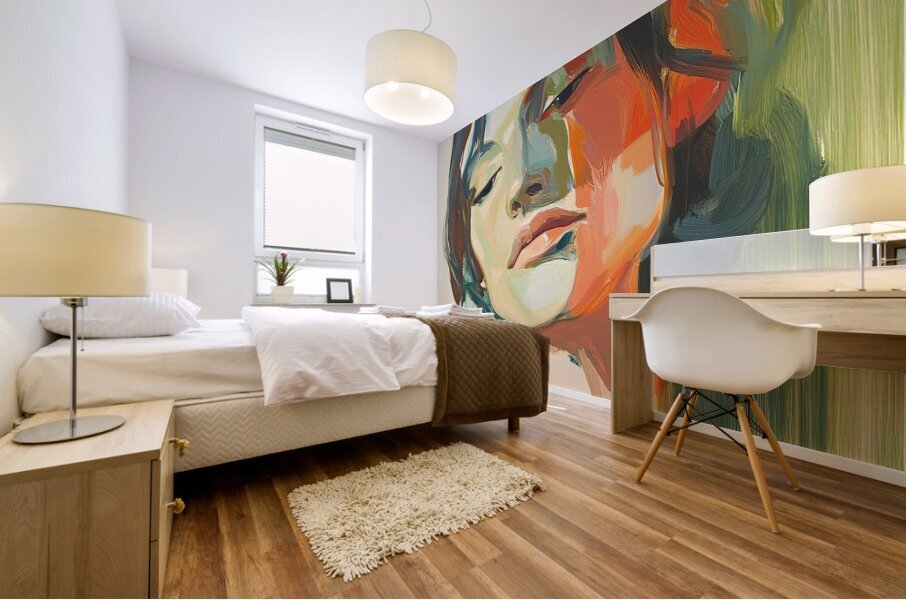 Contemplative Gaze Y59H2N 57 Mural print