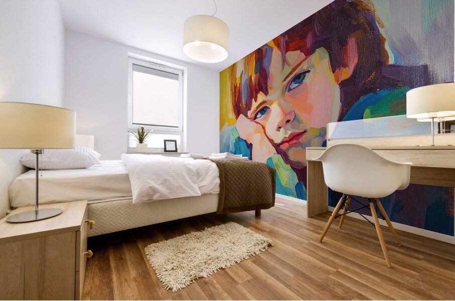 Contemplative Gaze Y59H2N 58 Mural print