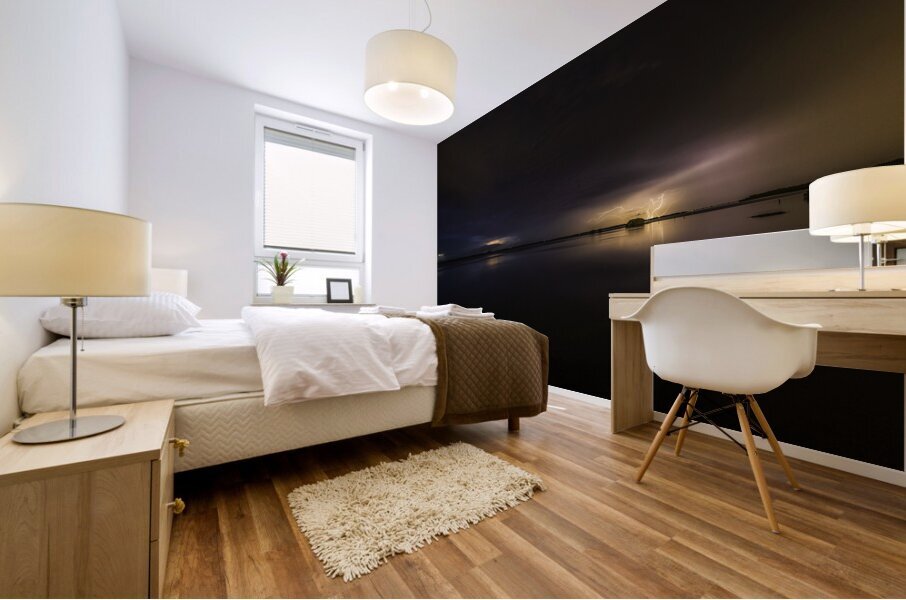 A shock in the dark Mural print