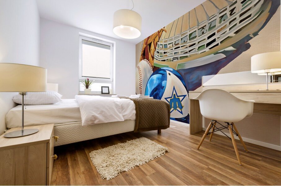 1980 Seattle Mariners Art Remix Mural print