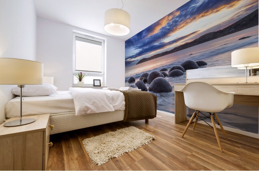 Moeraki Boulders New Zealand Mural print