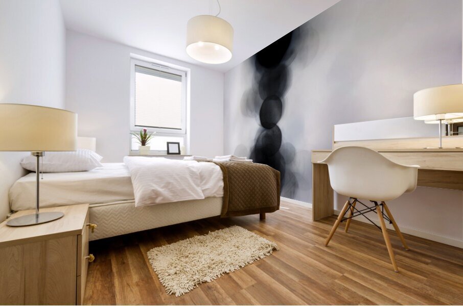  Abstract Monochrome Bokeh Spheres      Mural print