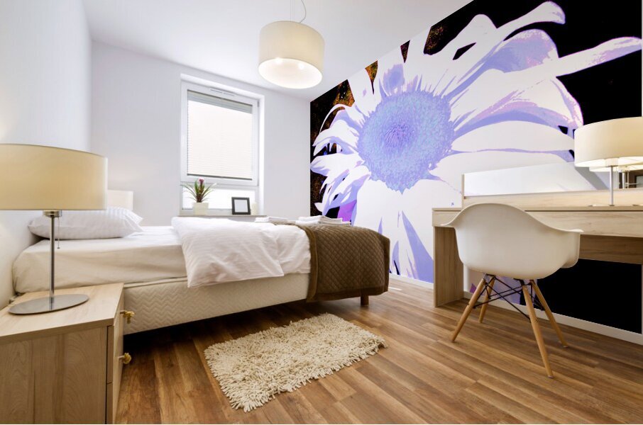 Pink Sunflower Star Mural print