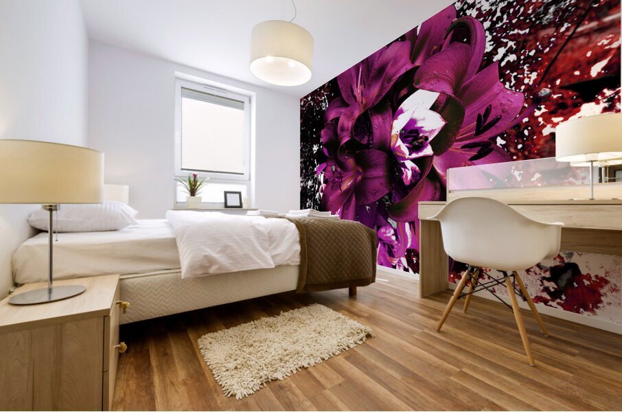 Abstract Lily Bouquet Mural print