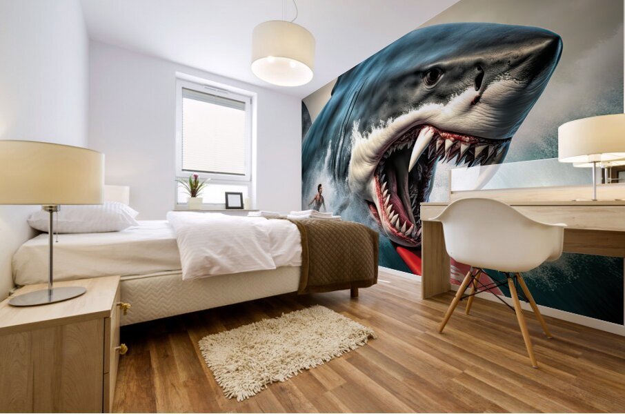 GREAT WHITE VAMPIRE  Mural print