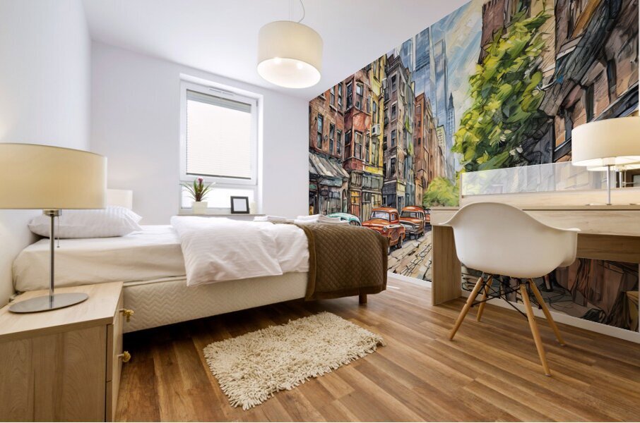 Loved Those Old Cars Mural print