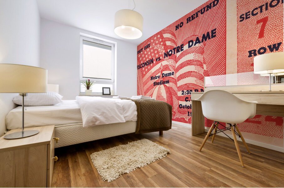 1944 Wisconsin Badgers at Notre Dame Fighting Irish Mural print