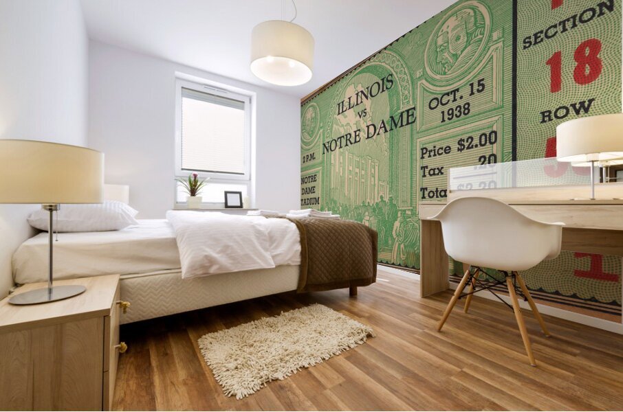 1938 Illinois Fighting Illini at Notre Dame Fighting Irish Mural print