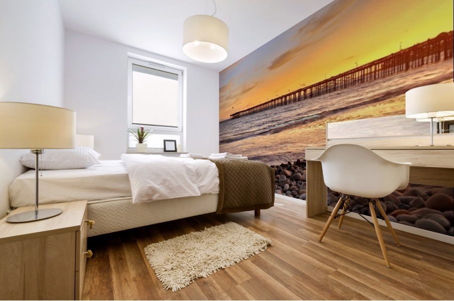 hot in california Mural print