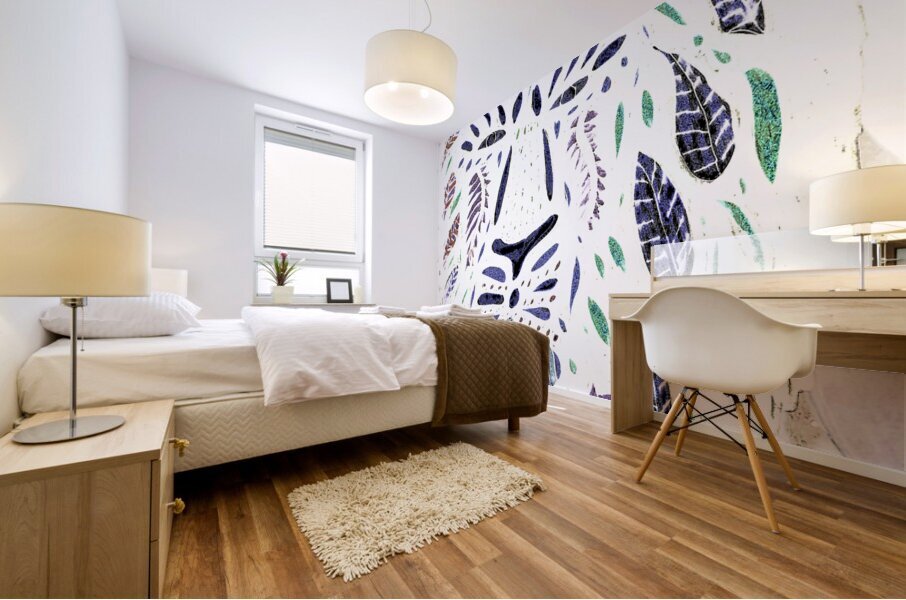 Abstract Lion Mural print