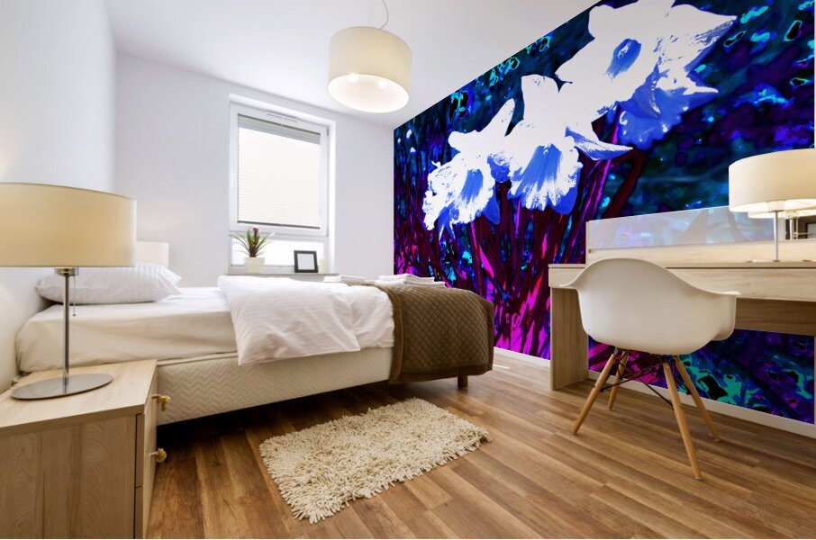 Abstract Surreal Daffodils                                                                                                                      Mural print