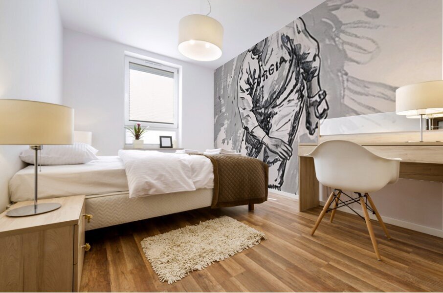 H.W. Hosch Georgia Bulldogs Baseball Art from Early 1900s Mural print