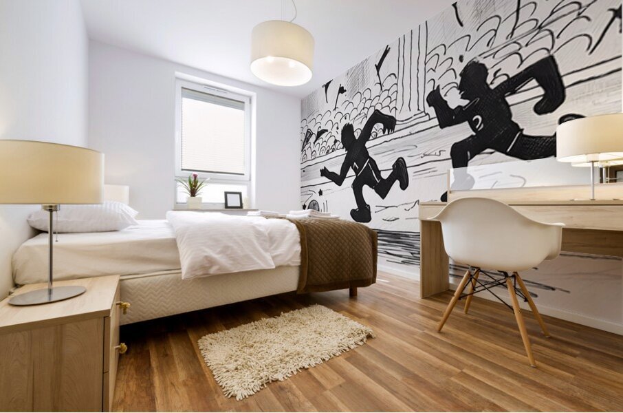 1928 Basketball Art Mural print