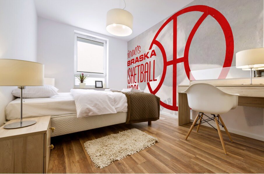 1975 Ciprianos Nebraska Basketball School Mural print