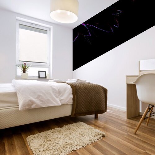 Abstract Dark Sunflower Mural print