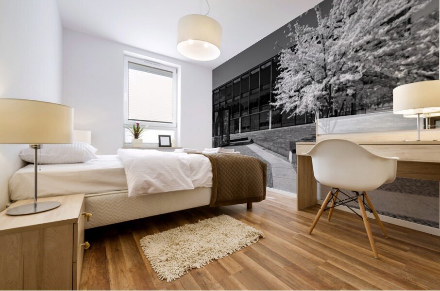 Black and White Spring Mural print