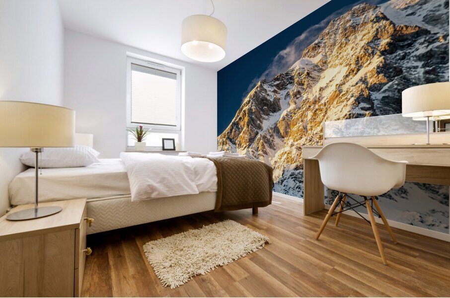 Gorgeous sunrise at the top of the Ortler Mountain in South Tyrol  Mural print