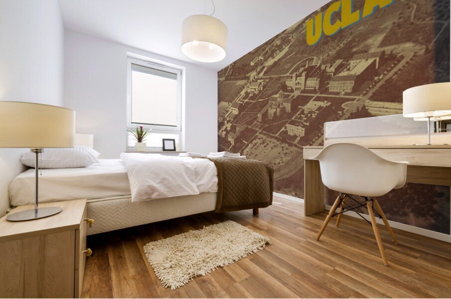 1940s University of California at Los Angeles Campus Art Mural print