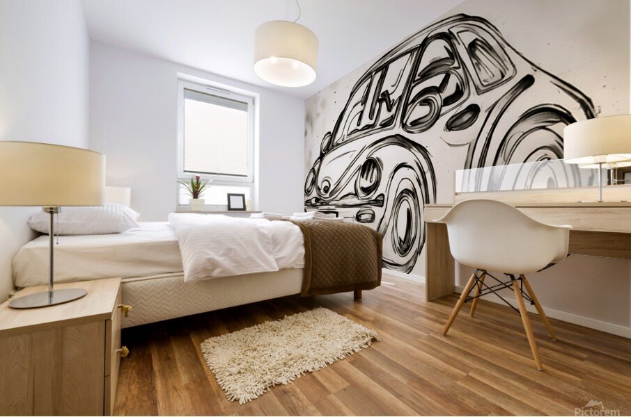 ArtX 510 automobile sketch Mural print