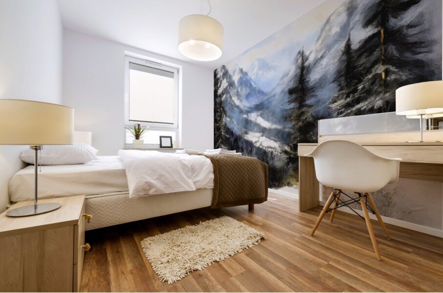 Winter in British Columbia Mural print