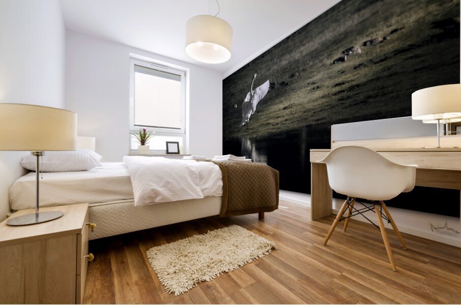 Swan Salute Mural print