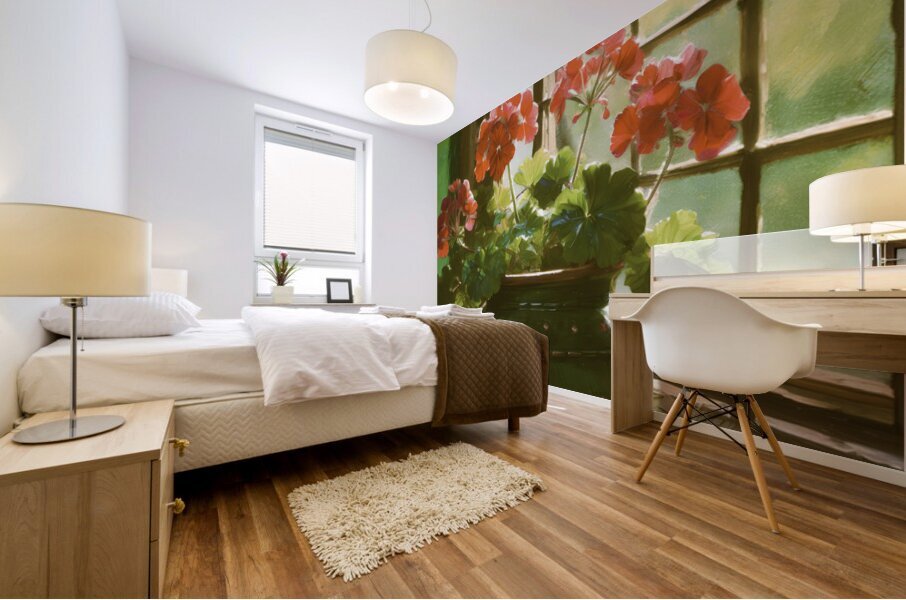 Geranium in My Sunroom Mural print