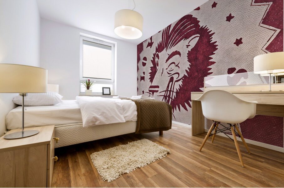 Vintage Loyola Lions Cartoon Art Mural print