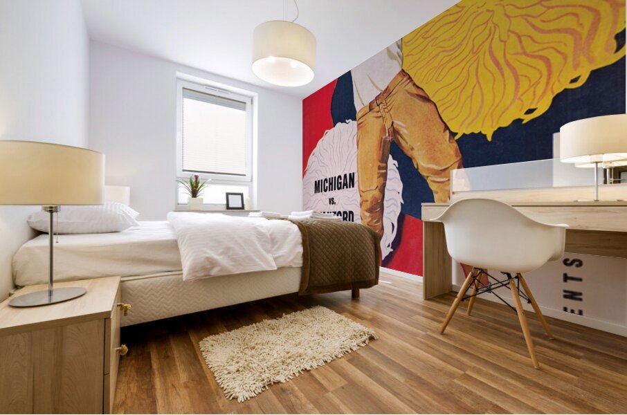 1952 Michigan Wolverines at Stanford Indians Mural print