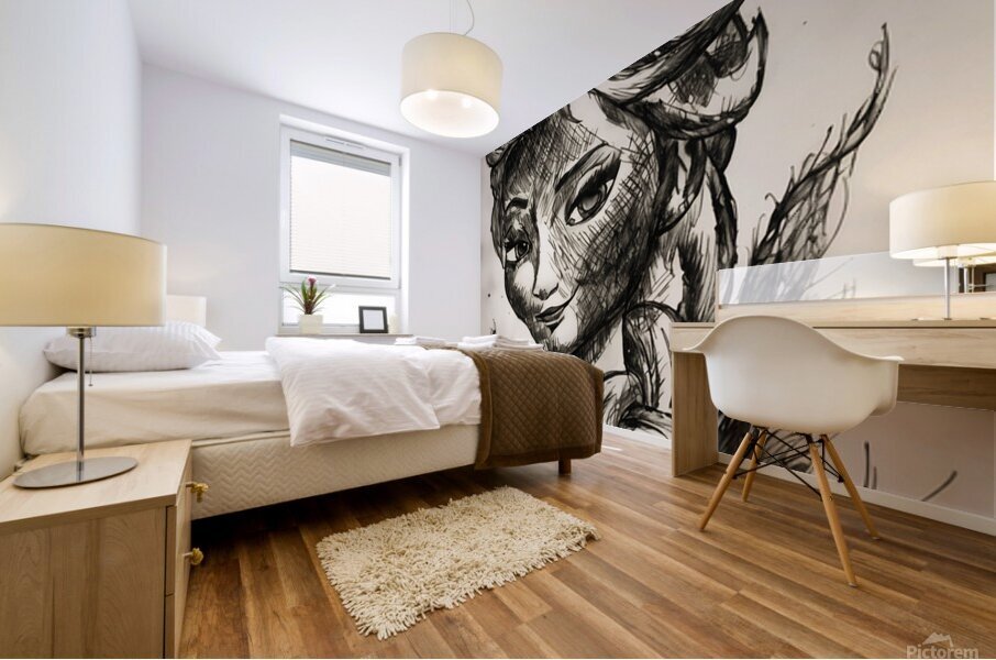 ArtX 536 girl face Mural print