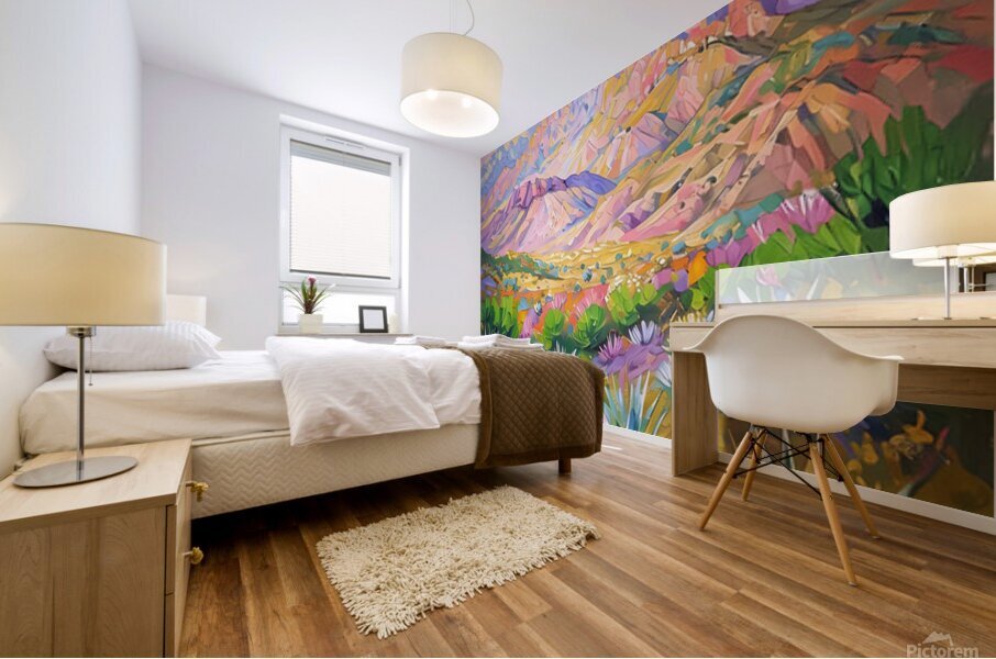 Southwest Sunset – Sandia Mountains & Yucca Desert Landscape Art Mural print