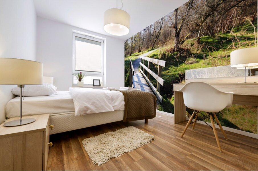  The Bridge in the Scottish Highlands                                                                                                                     Mural print