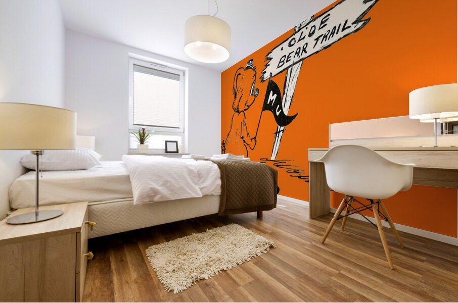 1940s Mercer Bear Cartoon Art Mural print