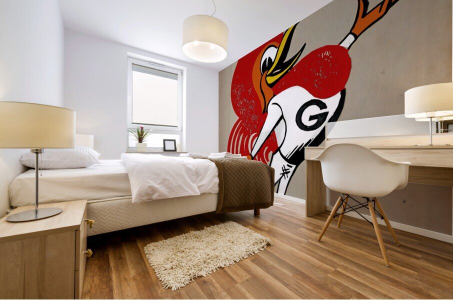 1950s Goebel Rooster Football Cartoon Mural print