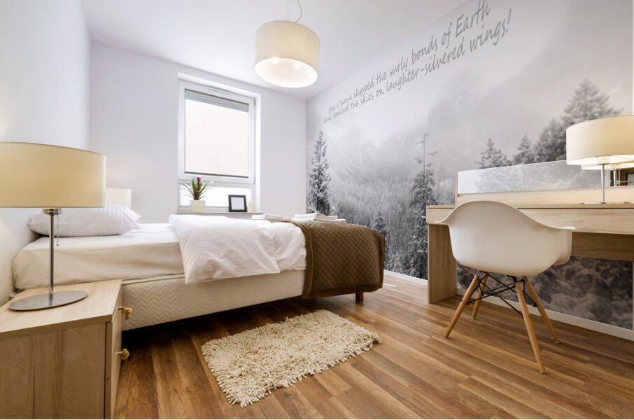 Laughter Silvered Wings Mural print