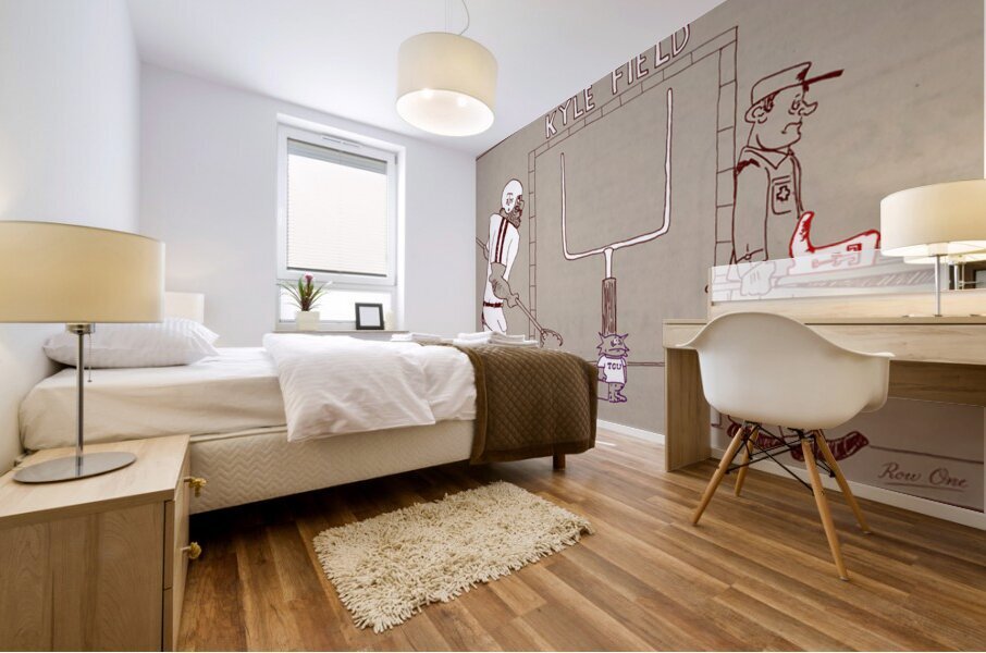 1970s Texas A&M Cartoon Art by Guy Dow Mural print