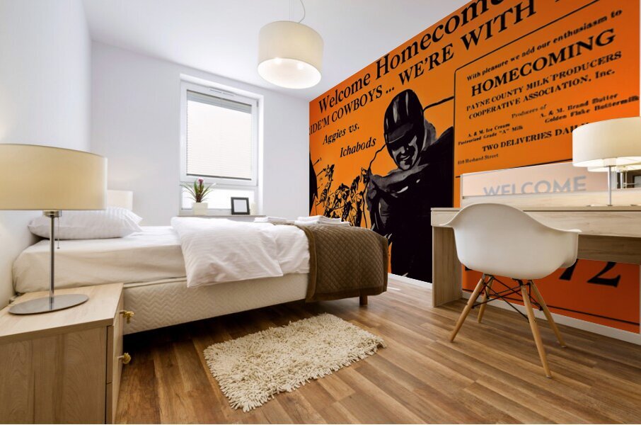 Vintage Oklahoma A&M Football Homecoming Art Mural print