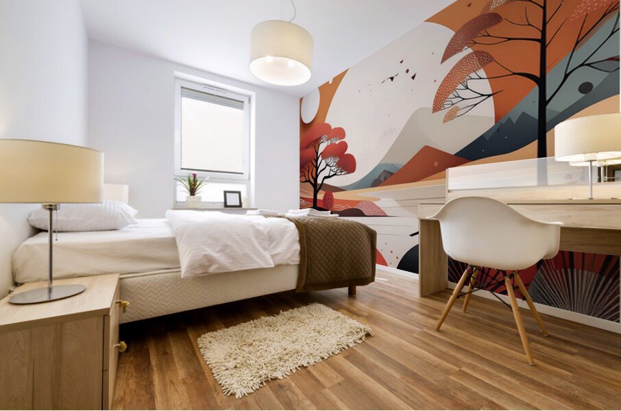 Japanese Autumn Serenity   GIA2501 0435 ILU Mural print